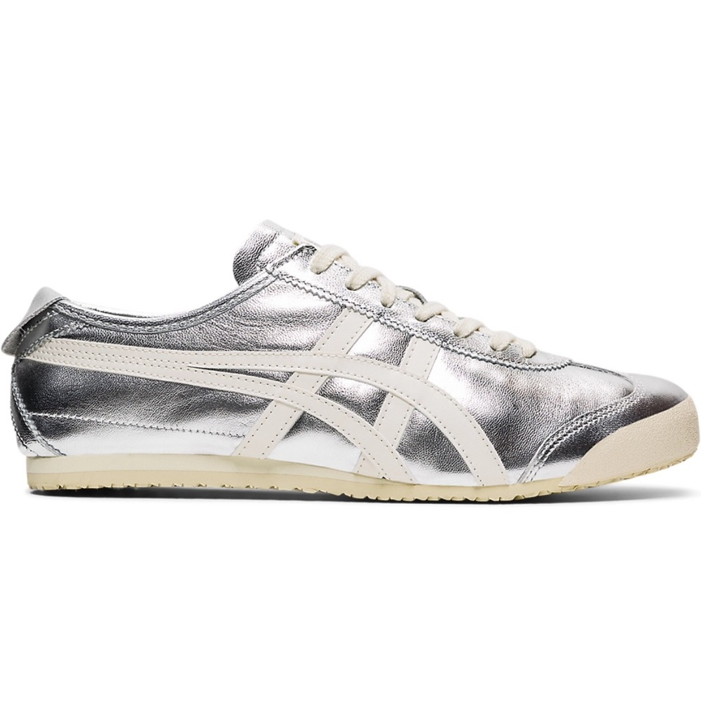 Onitsuka Tiger Mexico 66 Silver & Cream Leather Sneaker